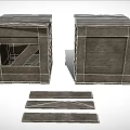 Practical Rustic Wooden Storage Boxes With Matching Planks For Home Organization
