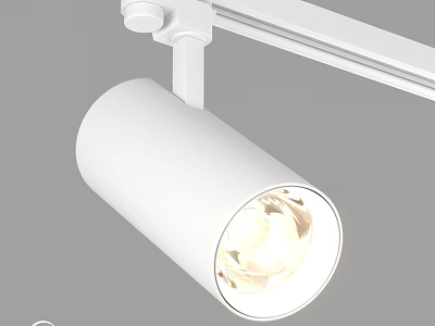 Modern Track Mounted Downlight Spotlight With White Finish For Home Lighting 3d model