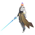 Modern Game Character Li Bai Sword Shadows 3d model