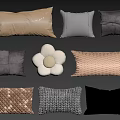 Decorative Throw Pillows With Various Styles Textures Beige Gray Brown White Woven Quilted Striped Designs