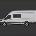 minibus minivan driverless bus school bus van box car 3d model