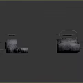 Scattered Metal Household Items Including Mugs And Plates On Dark Background