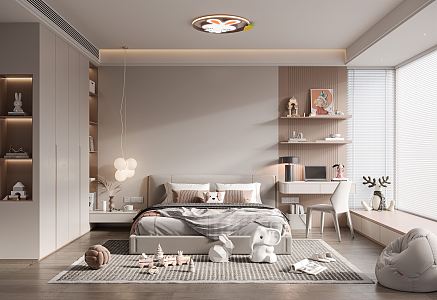 Modern Children's Room Girls Children's Room 3d model