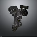 Vintage Metal Mechanical Device With Optical Lens Adjustment Knobs And Stable Base