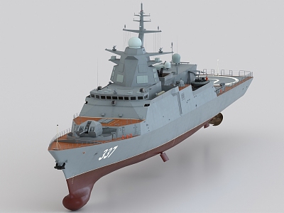 light missile frigate roar warship destroyer 3d model