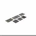 Various Road Pavement Textures With Lane Markings And Gravel Surfaces