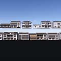 Traditional And Modern Homestay Buildings With Diverse Exterior Facades And Roof Designs