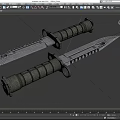 Dagger Sabre Tool Knife Field Dagger Military Dagger Knife Low Face Number Low Model Simple Model Game Next Era Movie and TV Level Super Realism 3d model
