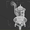 Wrought Iron Vintage Style Stove With Chimney And Decorative Base