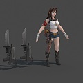 Cartoon Beauty Animation Beauty Female Assassin Female Killer Female Agent Beauty Warrior 3d model