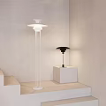 Modern Lamp Combination Simple Multi-layer Metal Floor Lamp Table Lamp Combination 3d model
