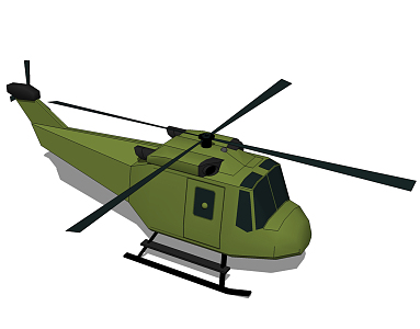 Modern Helicopter Transportation 3d model