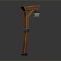 Wooden Outdoor Garden Lamp With Lantern Shade And T Shaped Stand Furniture
