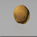 Ripe Yellow Mango with Smooth Skin and Red Spots on Black Background with Reflection