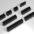 Black Computer Heat Sink Modules With Grid Structure For PC Components 3d model