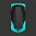 Futuristic 3D Rendered Car With Sleek Aerodynamic Design And Blue Accents