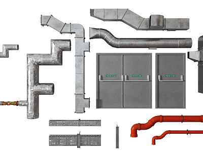 Industrial LOFT Pipe Fire Pipe model