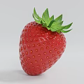 Fresh Juicy Strawberries with Green Leaves and Vibrant Red Color for Healthy Snacks