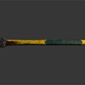 Durable Hardware Claw Hammer With Yellow Green Handle And Metal Head On Reflective Surface