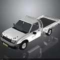 White Single Cab Pickup Truck With Open Cargo Bed And Clean Exterior Design