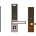 Smart Lock and Traditional Metal Door Handles With Modern Designs and Various Colors