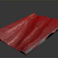 Modern 3D Topographic Terrain Model With Layered Textures And Smooth Surfaces 3d model