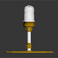 Yellow Industrial Base With Transparent Cover Metal Rod And Holes Design