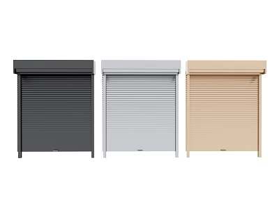 Modern Roller Shutters In Black Gray And Beige Colors For Home Exteriors 3d model