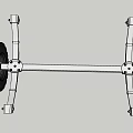 Heavy Duty Metal Trailer Chassis With Large Wheels And Axle Components