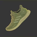 Teal Colored Sports Sneakers With Knit Upper White Sole And Three Stripes Design