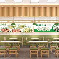 Modern Dining Kitchen Interior With Wooden Walls Green Pendant Lights And Posters