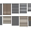 Various Window Blinds In Different Materials And Colors For Home Decor 3d model