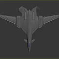 Grey Fighter Jet Model With Aerodynamic Design And Streamlined Structure 3d model