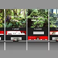 Exhibition Hall Culture Wall with Display Panels Featuring T Series Names and Product Displays