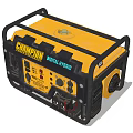 Champion Industrial Hybrid Generator With Yellow Black Housing Control Panel Knobs And Outlets 3d model