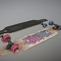 Colorful And Black Skateboard Sports Equipment With Wooden Decks Red Blue Wheels