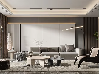 modern living room 3d model