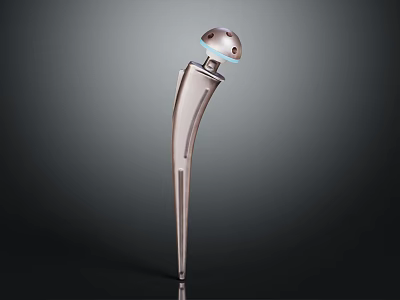Sleek Silver Medical Probe Device With Transparent Top And Metallic Texture On Dark Background 3d model