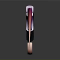 Tactical Karambit Knife With Black Handle Gradient Pink Purple Blade And Ring Pommel