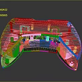 Transparent Game Controller Shell For PC Gaming With Durable Plastic And Internal Structure 3d model