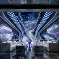 Modern Luxury KTV Interior Design With Starry Lighting And Comfortable Sofa Seats