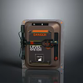 Gate Control Device With Danger Warning Level Control Buttons And Indicator Lights