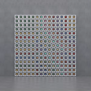 Billiard hall background wall 3d model