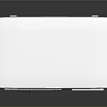White Outdoor Air Conditioner Unit With Fan Grill Made In Japan