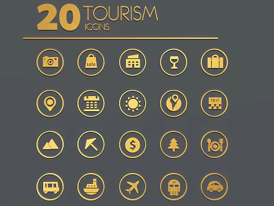 Business Icons Modern Icons 3d model