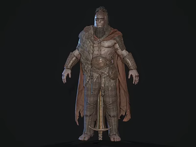 Armored Warrior Character With Beast Inspired Armor And Mythical Creature Details 3d model