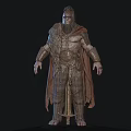 Armored Warrior Character With Beast Inspired Armor And Mythical Creature Details