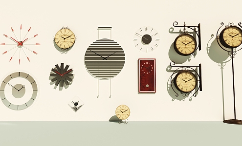 Wall watch wall clock 3d model