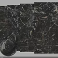 Natural Black Marble Flooring With Elegant Vein Texture For Home Interior Design