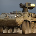 Heavy Armored Functional Military Vehicle With Six Wheels Roof Weapon System And Off Road Design